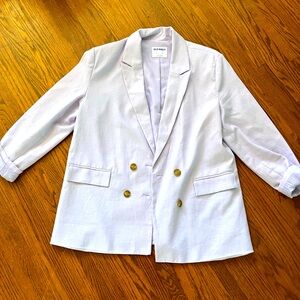Old Navy violet linen blazer